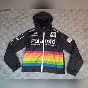 Polaroid Camera One Step Rainbow Wind breaker Jacket Med.